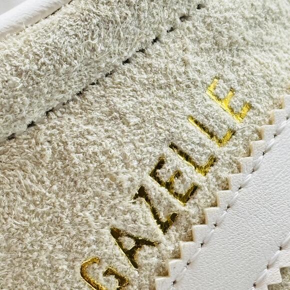 Adidas Originals Shoes Womens 6.5 Beige Suede Gazelle Classic Low Top Sneakers - Picture 11 of 13